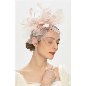 Fascinators Hats with Hair Clip Blush